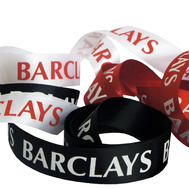Barclays Printed Satin Ribbon
