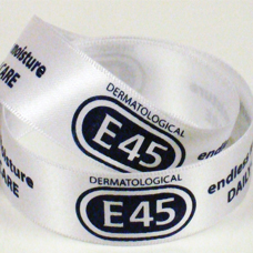 White Satin E45 Printed Ribbon