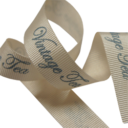 vintage printed grosgrain ribbon
