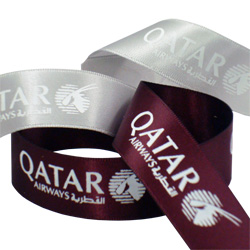 qatar airways printed ribbon