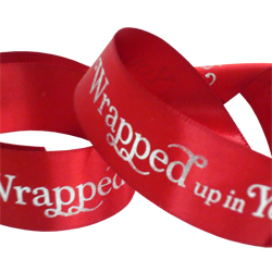 wrapped in you printed ribbon